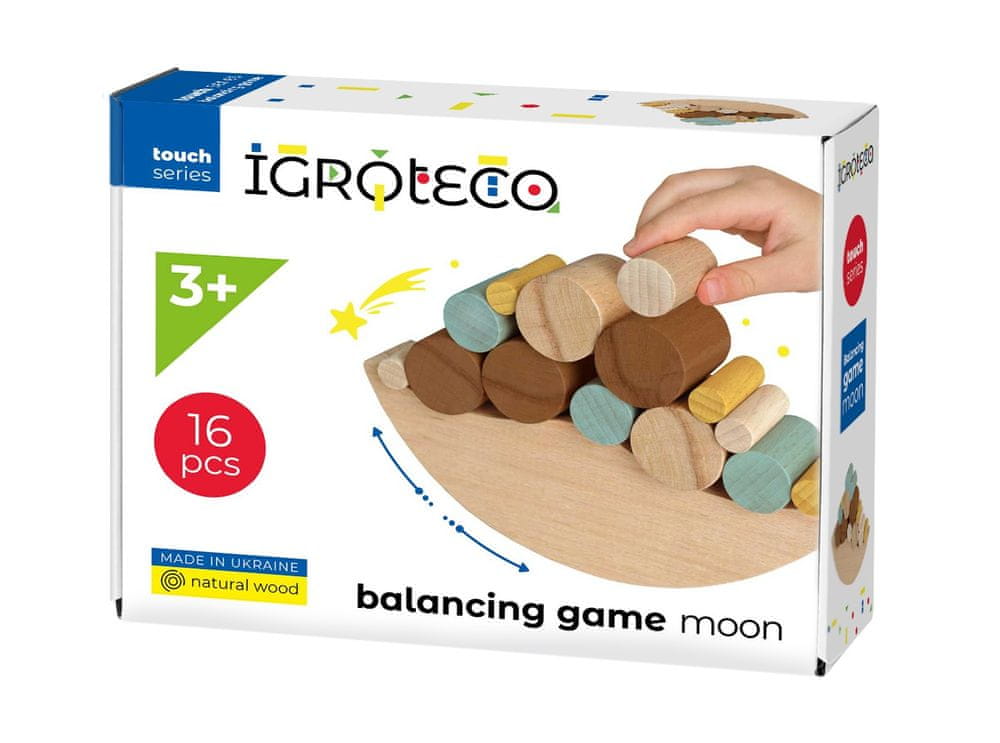 Teddies Hra balanční dřevo 16 dílků