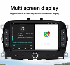 Podofo 7" Autorádio pro Fiat 500 2016-2019 Android s GPS navigací, WIFI, USB, Bluetooth, Android rádio Fiat 500 2016-2019