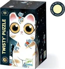 Djeco Svítící puzzle Mazlivé kočky 50 dílků