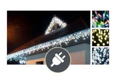 CoolCeny LED vánoční závěs do okna – déšť 2,5 metru - Vícebarevný