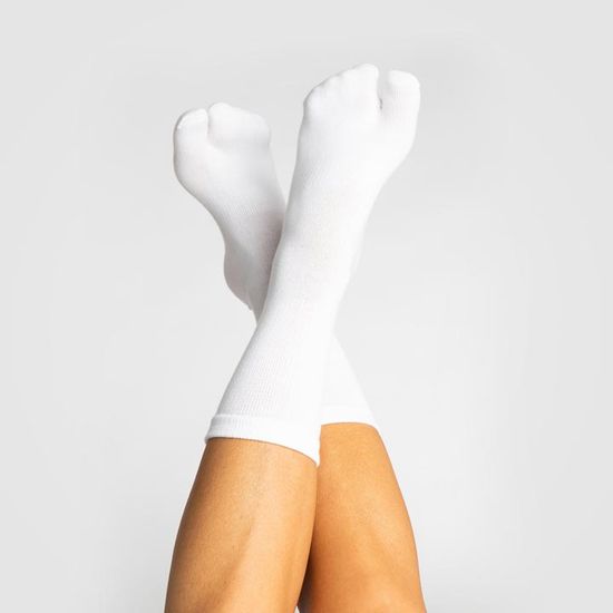 Hallufix ponožky s odděleným palcem, bílá, velikost: 41-44