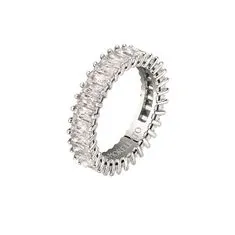 Morellato Třpytivý prsten s čirými zirkony Baguette SAVP100 (Obvod 58 mm)