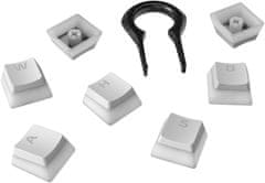 HyperX vyměnitelné klávesy Pudding PBT, 104 kláves, bílé, US