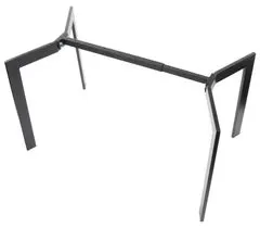 STEMA Kovový nastavitelný rám na stůl nebo psací stůl NYA-HF05RA v černé barvě. Výška 72,5 cm, šířka 68 cm. Délka nastavitelná v rozmezí 104-144 cm. Nohy zakončené plastovými nožičkami.