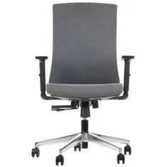 STEMA Ergonomická otočná kancelářská židle TONO, pro domácnost i kancelář, spousta úprav, chromová základna, nastavitelné područky, vstřikovací pěna, synchronní mechanika, grafit