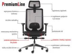Otočná židle PREMIUM DITTER černá