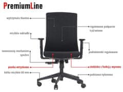 Otočná židle PREMIUM TONO s černou chromovou podnoží