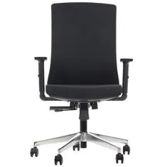 STEMA Ergonomická otočná kancelářská židle TONO, pro domácnost i kancelář, spousta úprav, chromová základna, nastavitelné područky, vstřikovací pěna, synchronní mechanika, černá
