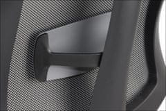 STEMA Ergonomická otočná kancelářská židle TONO, pro domácnost i kancelář, spousta úprav, chromová základna, nastavitelné područky, vstřikovací pěna, synchronní mechanika, šedá