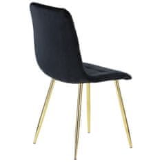 STEMA CN-6004 židle černá zlatý rám