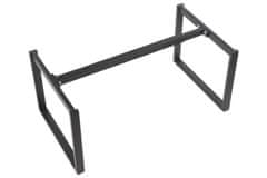 STEMA Kovový nastavitelný rám NY-L03 na konferenční stolek. Výška 42 cm. Konferenční stolek pro domácnost, kavárnu, hospodu a kancelář. Délka nastavitelná v rozmezí 80-130 cm. Šířka 50 cm. Černá barva.