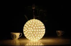 CoolCeny Vánoční LED světelná závěsná koule – průměr 18cm - Modrá