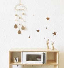 Dream Creations Dekorace do dětského pokoje dřevěný mráček | 2 varianty Barva: Stříbrná