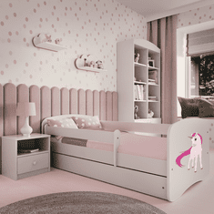 Kocot kids Dětská postel Babydreams jednorožec bílá, varianta 70x140, bez šuplíků, bez matrace