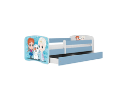 Kocot kids Dětská postel Babydreams Ledové království modrá, varianta 80x180, se šuplíky, s matrací