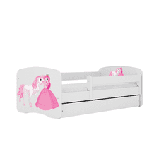 Kocot kids Dětská postel Babydreams princezna a poník bílá, varianta 70x140, bez šuplíků, bez matrace