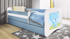 Kocot kids Dětská postel Babydreams medvídek modrá, varianta 80x160, bez šuplíků, s matrací