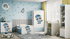 Kocot kids Dětská postel Babydreams mýval modrá, varianta 80x160, bez šuplíků, s matrací