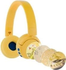 BuddyPhones POP Fun Dětská Bluetooth sluchátka s mikrofonem, žlutá