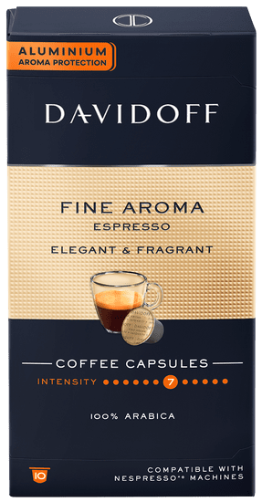 Davidoff Fine Aroma Espresso pro kávovary Nespresso, 100 ks