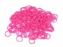 Kraftika 1sáček růžová neon mini gumičky do vlasů, vlasové ozdoby