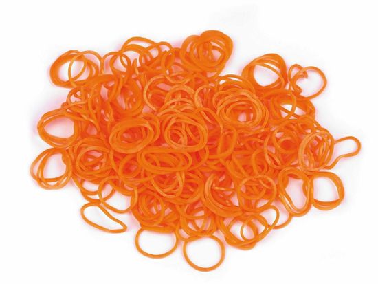 Kraftika 1sáček oranžová mini gumičky do vlasů, vlasové ozdoby