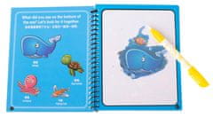 Aga Vodní kniha s fixem Mořští živočichové Modrá