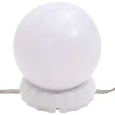 shumee Toaletní stolek s LED bílý 86,5 x 35 x 136 cm