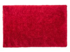 Beliani Koberec Shaggy 140 x 200 cm červený CIDE