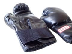 ACRAsport Boxerské rukavice PU kůže černé - vel. L, 12 oz.