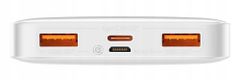BASEUS Powerbanka 2x USB USB-C QC AFC 10000mAh 20W, PPDML-L02 bílá