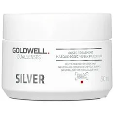 GOLDWELL Maska pro blond a šedivé vlasy Silver (60sec Treatment) (Objem 200 ml)