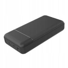Platinet Powerbanka 30000mAh 2x USB USB-C Lightning, 45724 černá