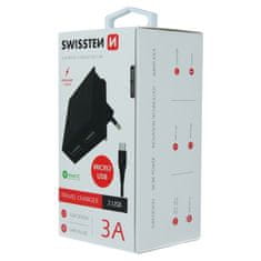 SWISSTEN Swissten Síťový Adaptér Smart Ic 2X Usb 3A Power + Datový Kabel Usb / Micro Usb 1,2 M Černý 8595217463271