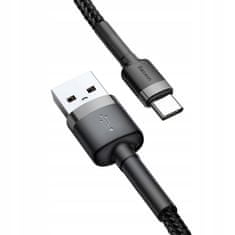 Kabel Cafule USB-C Quick Charge 3.0 3A - 1m, CATKLF-BG1 černá