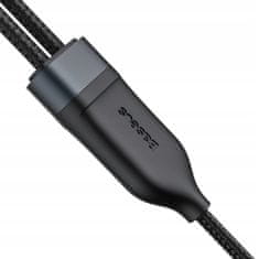 Kabel BASEUS 2 v 1 USB-C Type-C QC PD 4.0 100W 5A, CA1T2-C01 černá