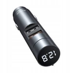 BASEUS FM vysílač Bluetooth nabíječka QC3.0 18W, CCNLZ-C0G