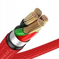 Cafule Krátký kabel USB na Lightning - 0,5m, CALSP-A09 červená