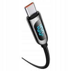 BASEUS USB-C kabel 5A PD 100W 1m měření proudu