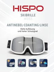 HISPO Lyžařské snowboardové brýle HISPO Unisex, 100% ochrana před UV (UV400), ochrana před zamlžováním, větruodolné, dvojité sklo, termoplastický polyuretanový rám (TPU), nastavitelný pásek, šedá