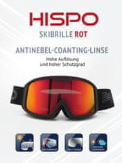HISPO Lyžařské snowboardové brýle HISPO Unisex, 100% ochrana před UV (UV400), ochrana před zamlžováním, větruodolné, dvojité sklo, termoplastický polyuretanový rám (TPU), nastavitelný pásek, vícebarevná