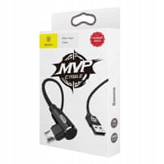 Kabel MVP 90 angle micro USB Quick Charge 1,5A 2m, CAMMVP-B01 černá