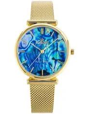 Gino Rossi Dámské analogové hodinky s krabičkou Mulrol zlatá
