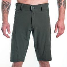 Sensor HELIUM pánské kalhoty s cyklovložkou krátké volné olive green Velikost: XL