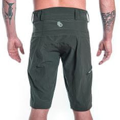 HELIUM pánské kalhoty s cyklovložkou krátké volné olive green Velikost: XL