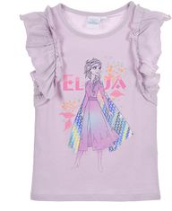 Sun City Dětské tričko Frozen Ledové království Elsa bavlna fialové Velikost: 104 (4 roky)
