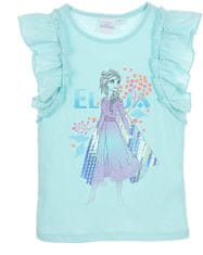 Sun City Dětské tričko Frozen Ledové království Elsa bavlna tyrkysové Velikost: 116 (6 let)