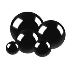 botle Dekorace keramická koule Černá 9 cm Glazovaná Lesk Zahradní