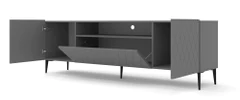 Homlando TV stolek DIUNA 2D1K 193 cm grafitový mat s černými nožičkami