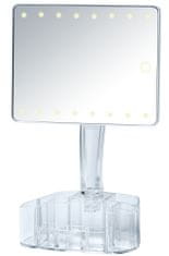 Wenko Kosmetické zrcátko s LED podsvícením a organizérem Trenno